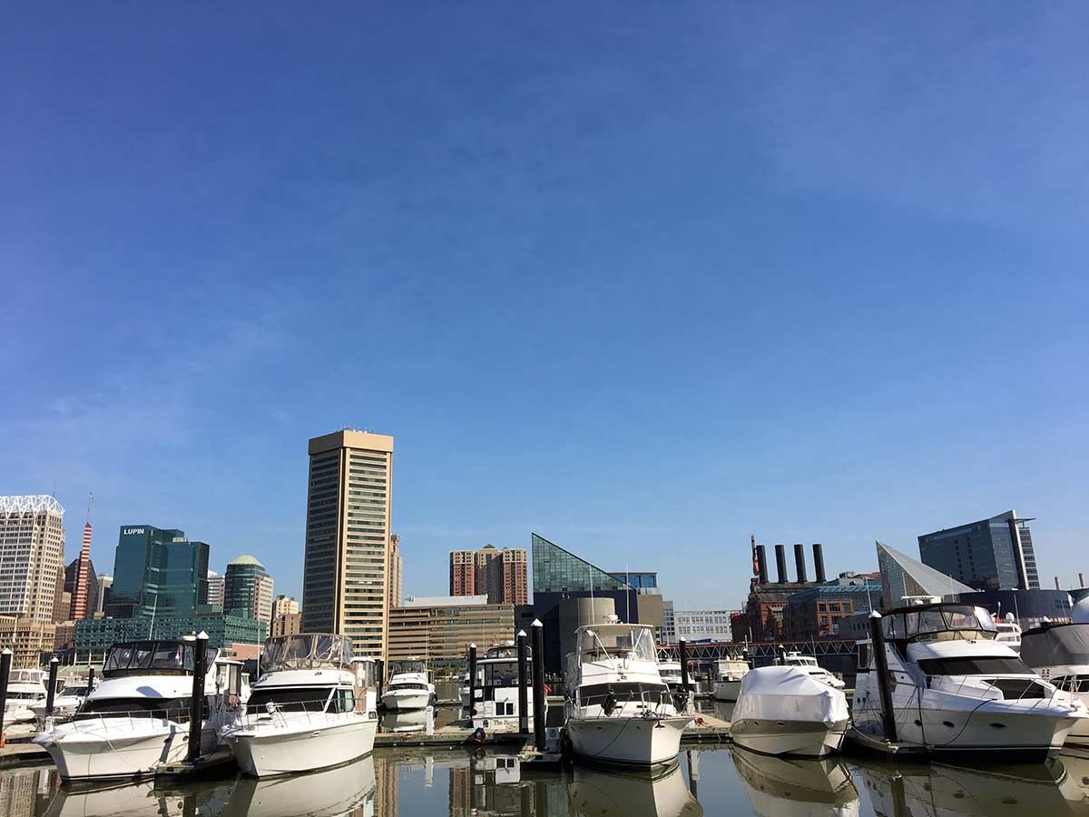Inner Harbor Waterfront & Federal Hill Park